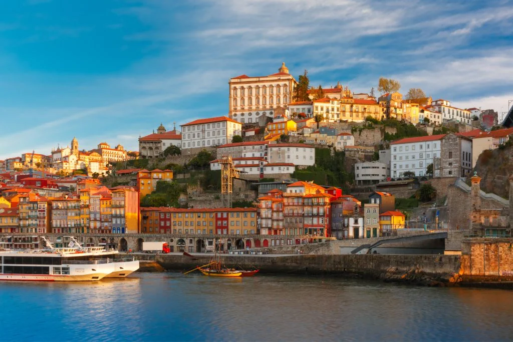 douro river dom luis bridge porto portugal