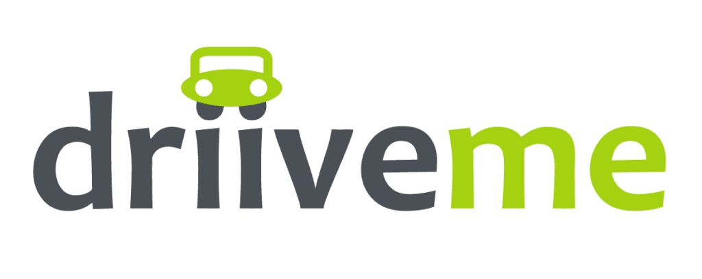 Driiveme logo, a car rental app for 1 euro only.