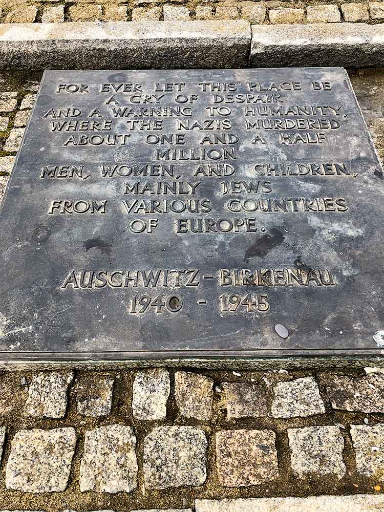 Memorial to the Holocaust victims between 1940 and 1945 in Auschwitz-Birkenau