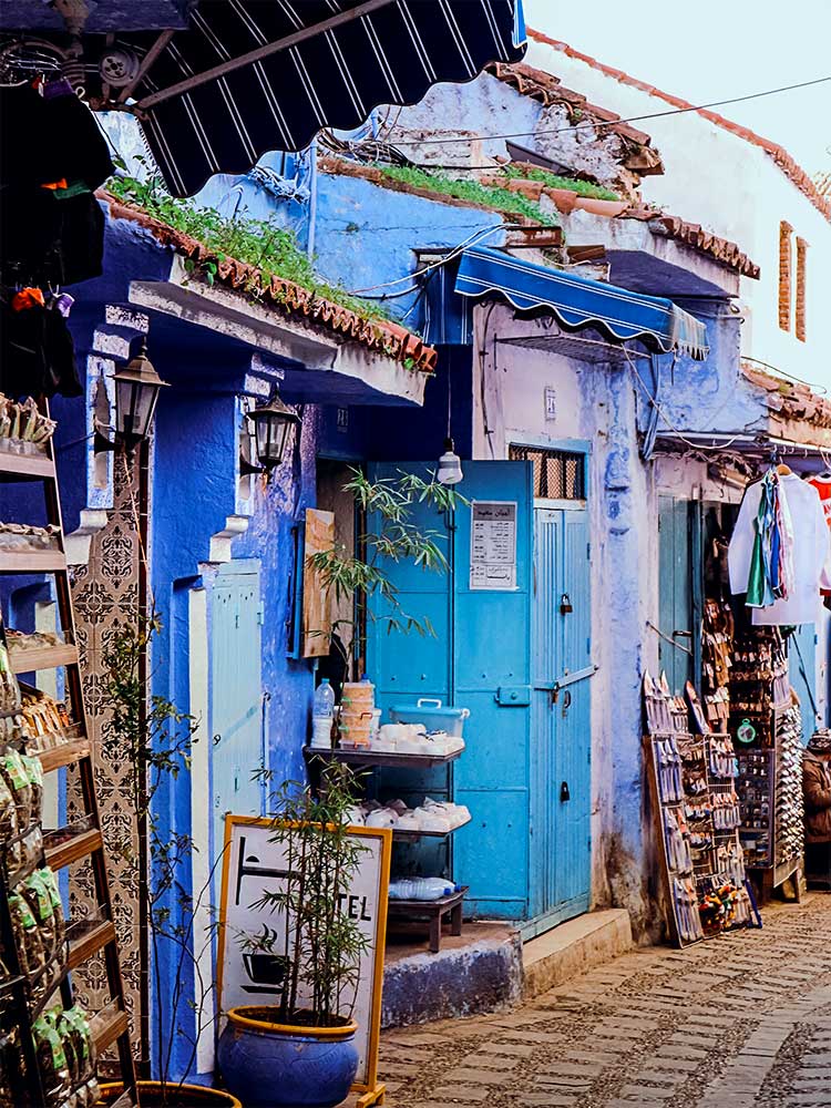 Souks in Chefchaouen, Morocco