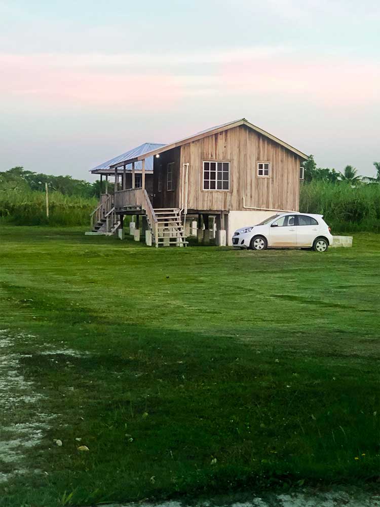 View over the Lamanai Hotel Marina house, in Belize