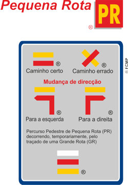 Sinalética da simbologia de sinalização de PR'sSinais que vais encontrar na tua trilha 