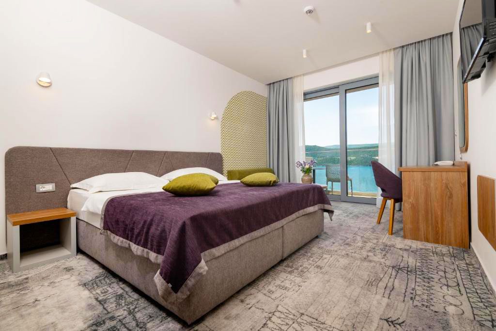 Room at Nova Hotel overlooking the beach in Neum, Bosnia and Herzegovina
