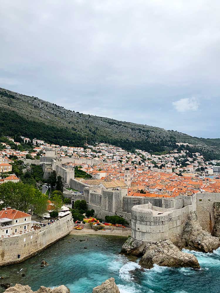 Vista do Forte de São Lourenço, em Dubrovnik