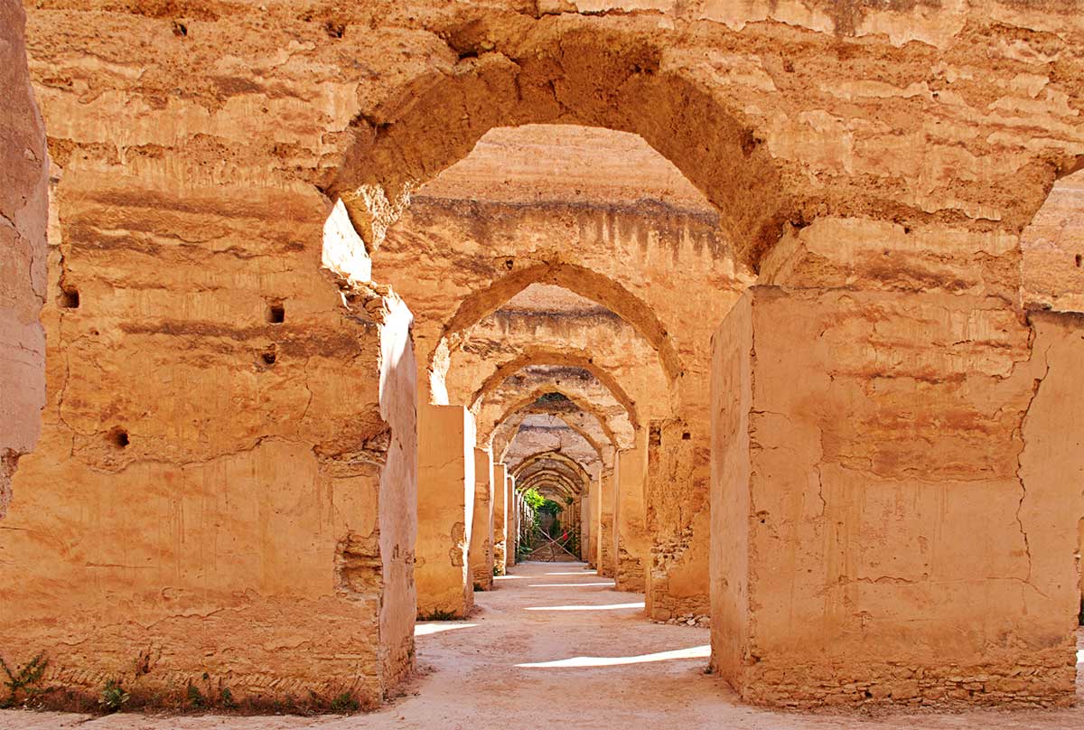 Espaço com ruínas em Meknès